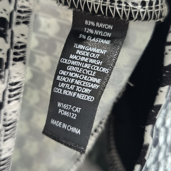 Betabrand Pants Womens Crop Black Skinny Pencil High Rise Catstooth - Picture 11 of 12